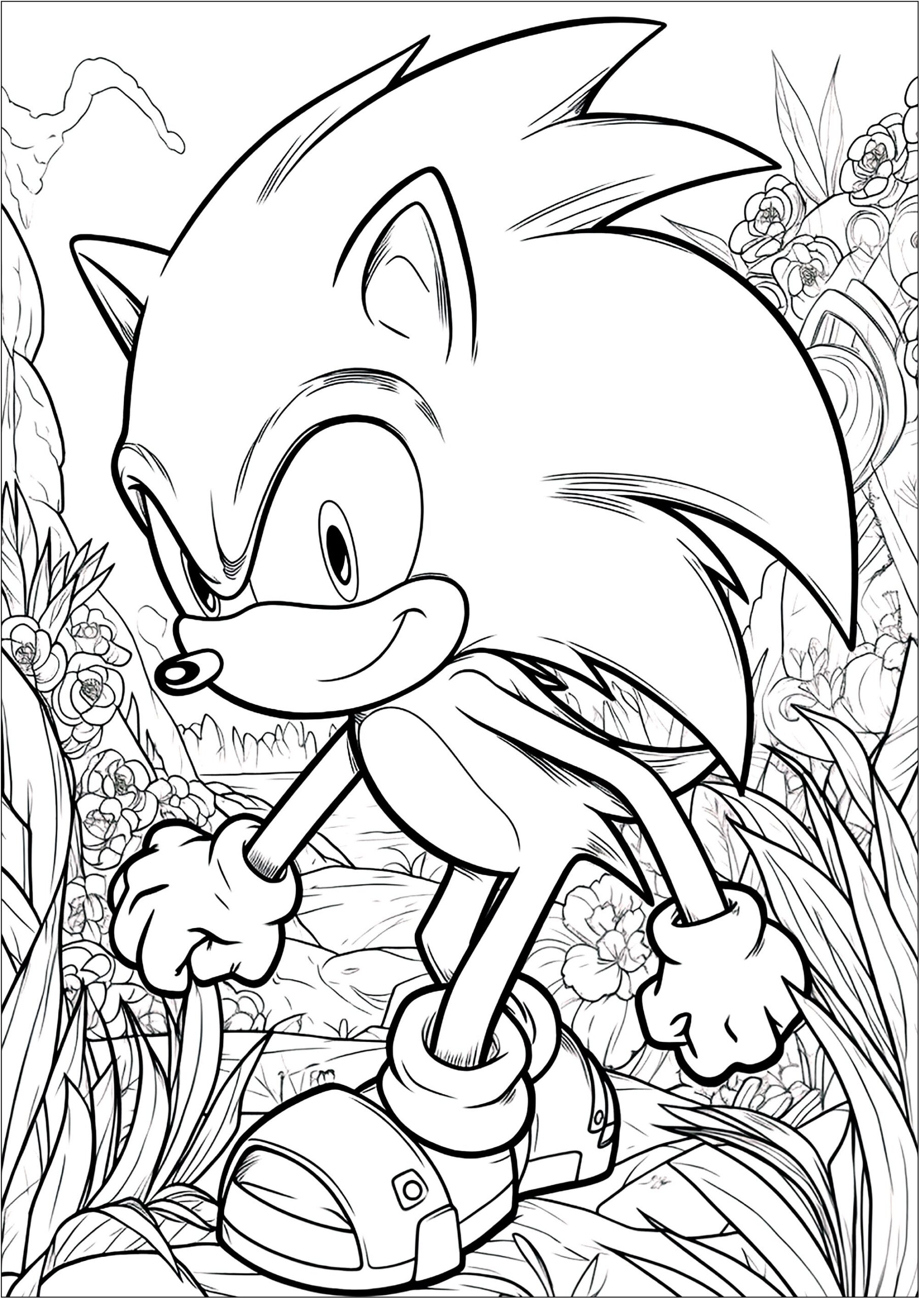 Sonic In The Jungle Sonic Coloring Pages
