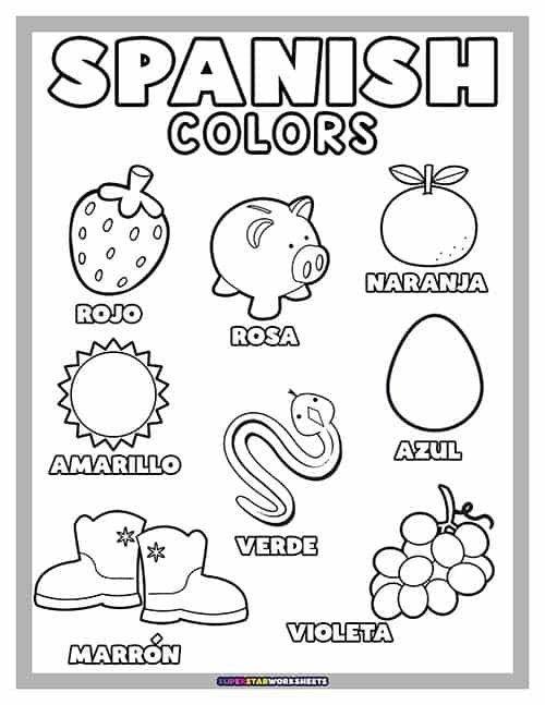 Spanish Color Worksheets Superstar Worksheets Worksheets Library