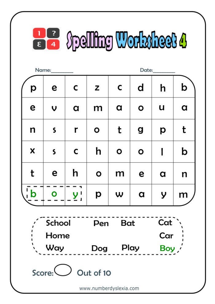 fun spelling worksheets