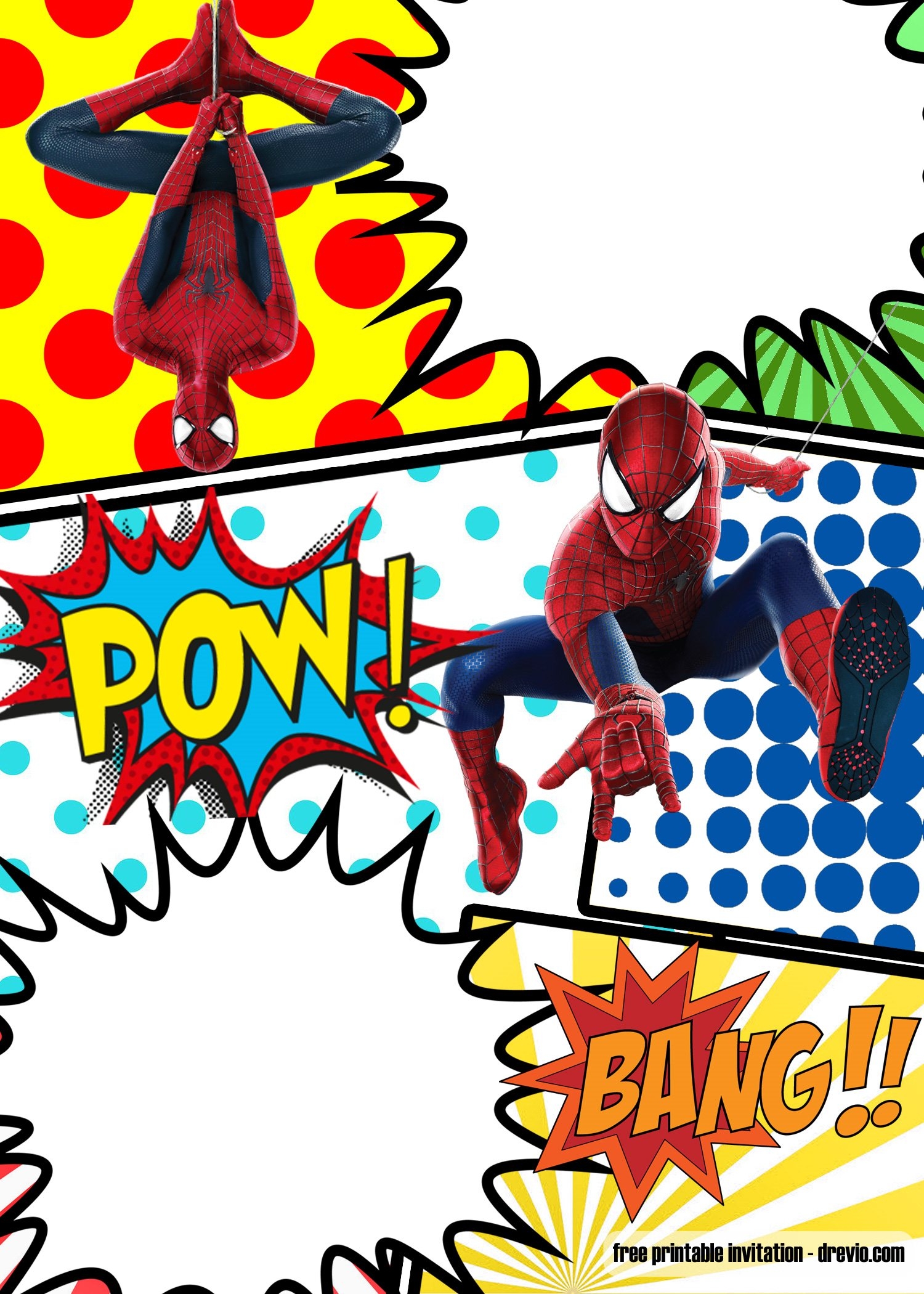 Spiderman Invitation Template
