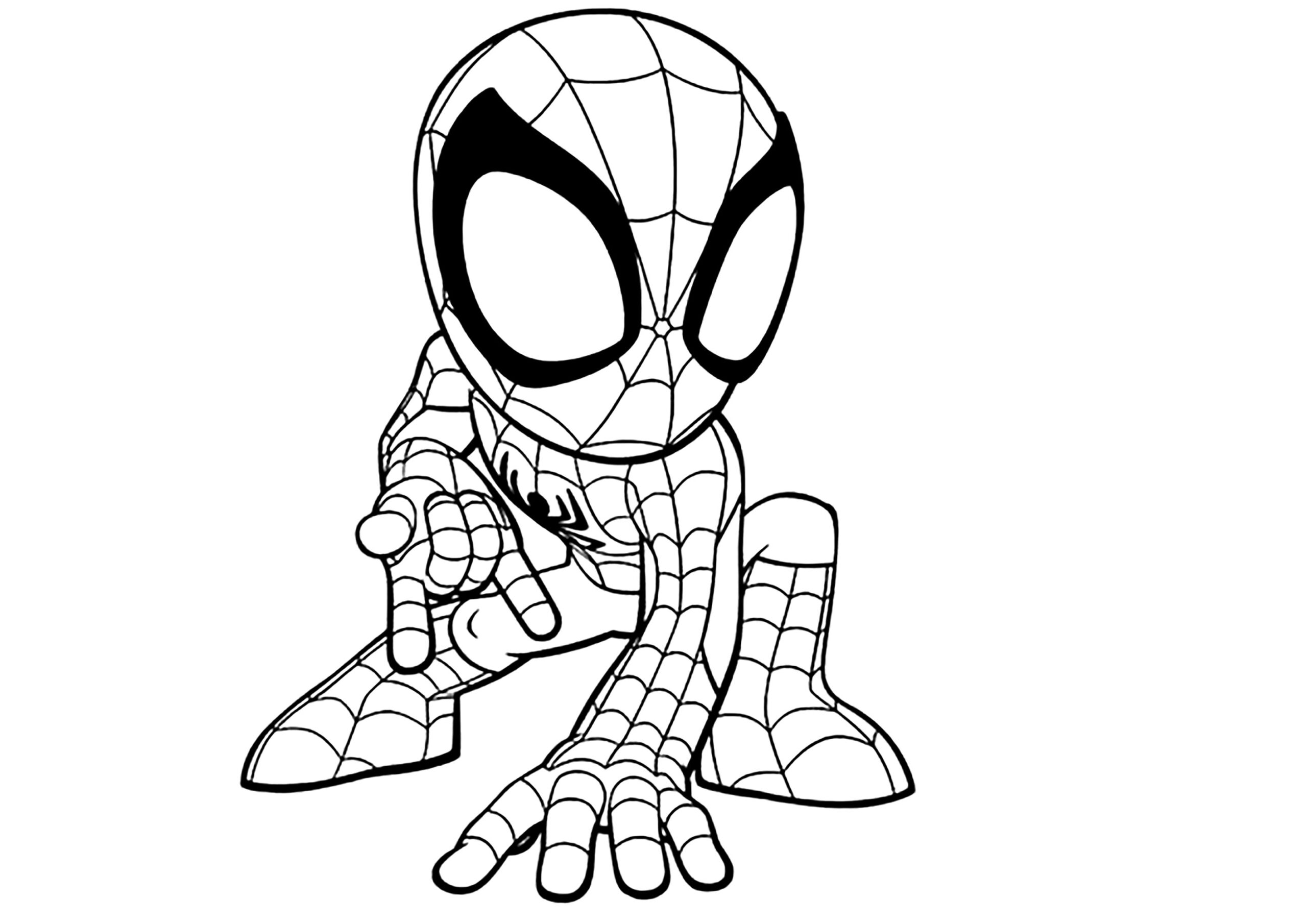 Spidey Ready For Action Spidey And His Amazing Friends Coloring Pages