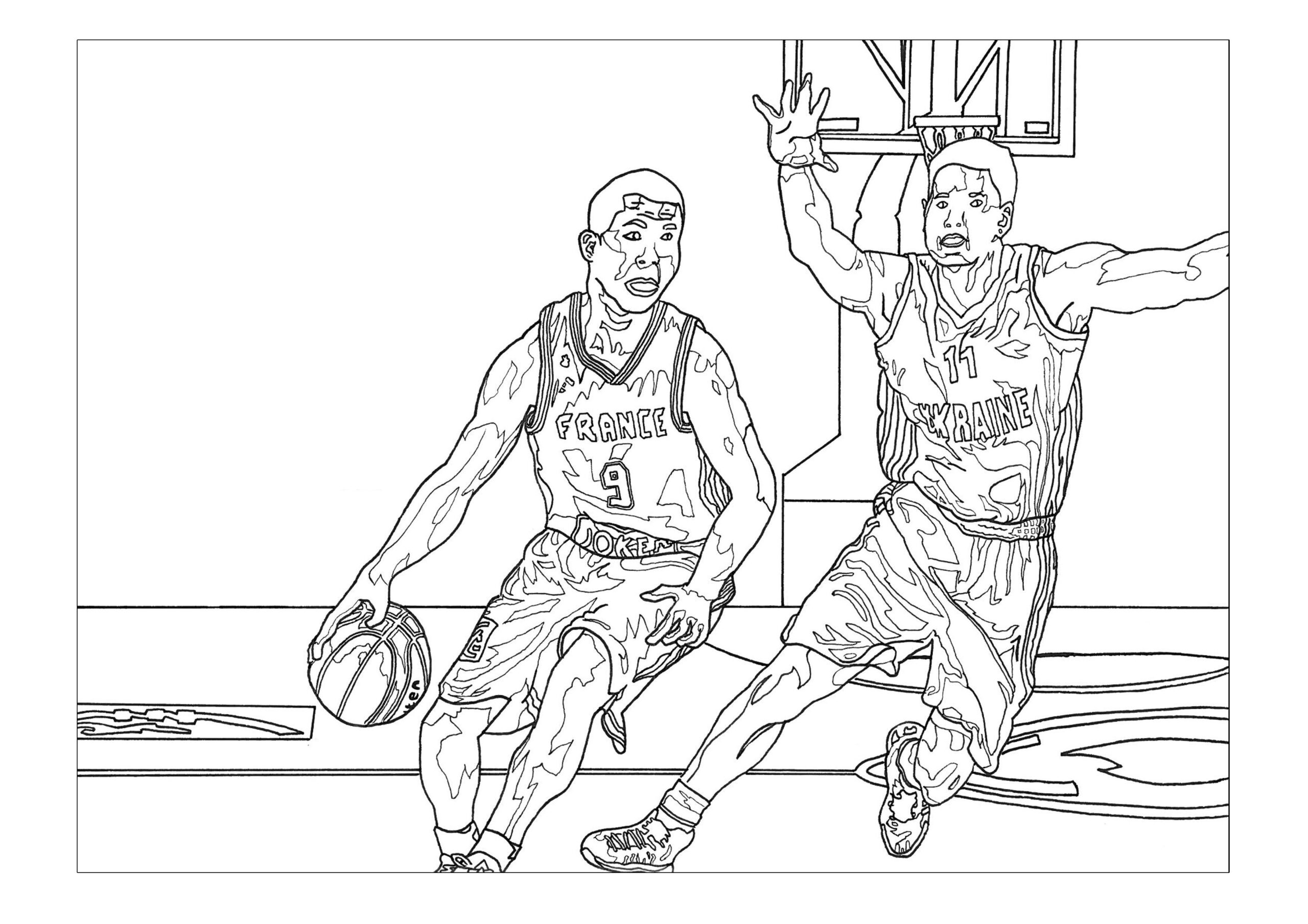 Sport Basketball Sport Coloring Pages For Kids To Print Color