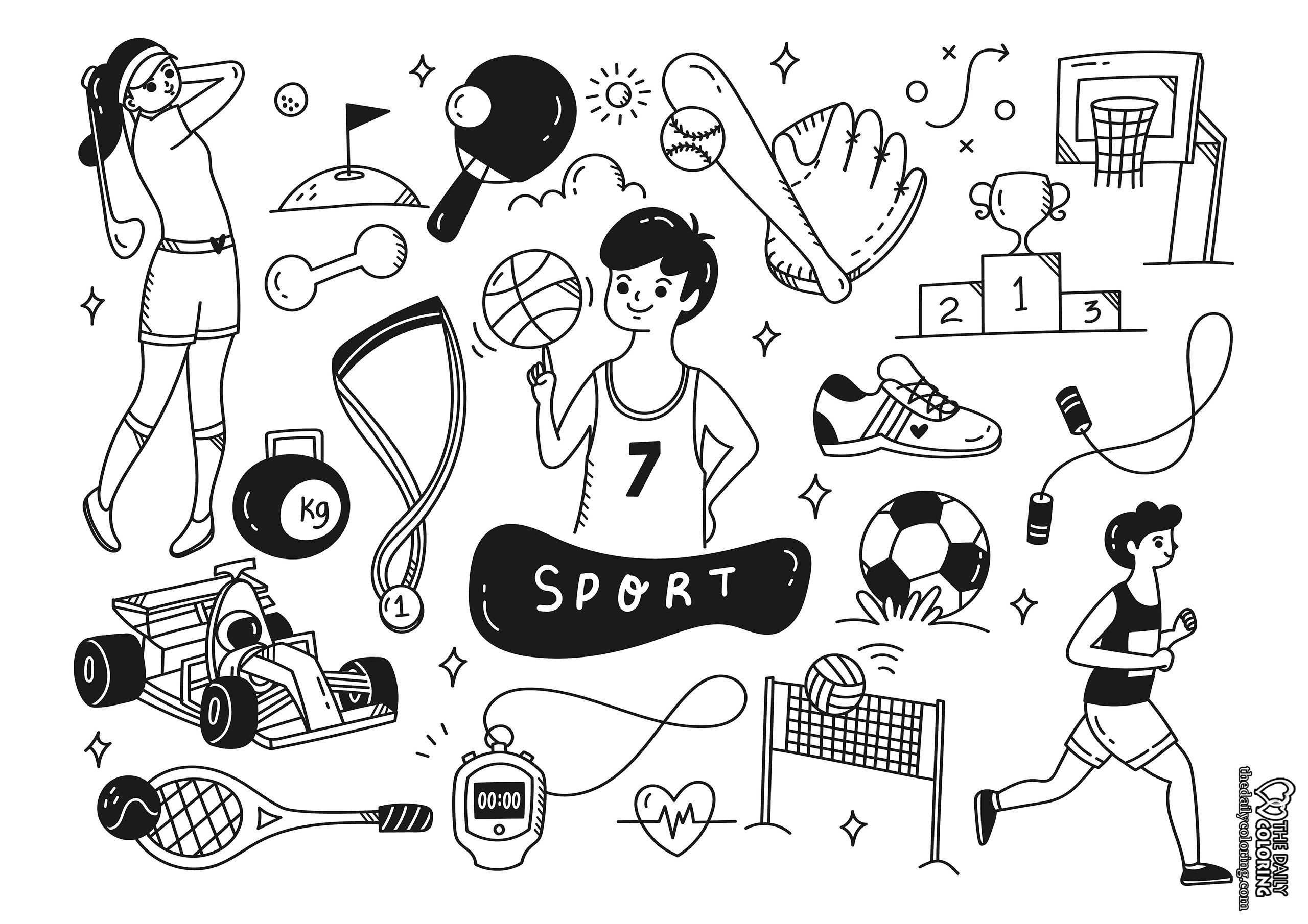 Sport Coloring Pages