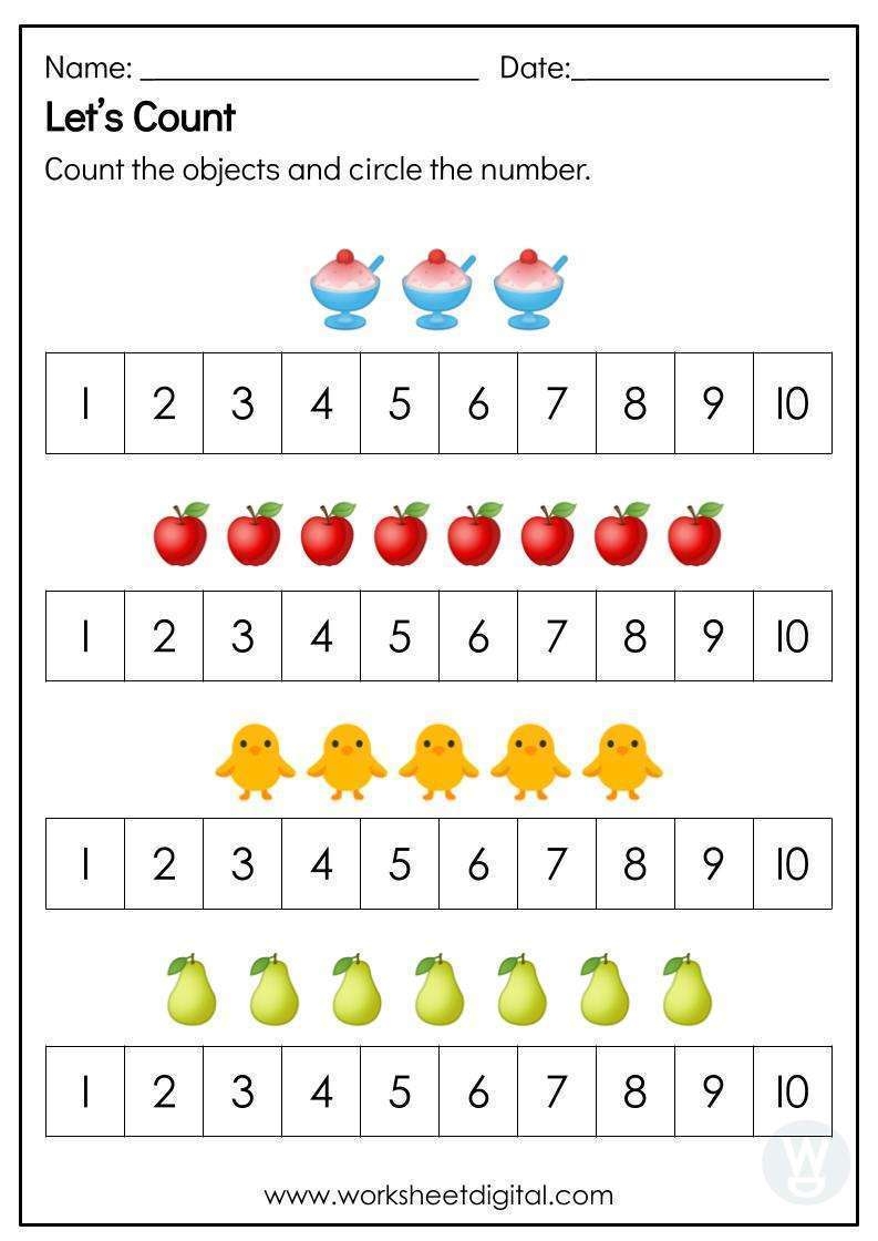 Spring Counting Worksheet Worksheets Library