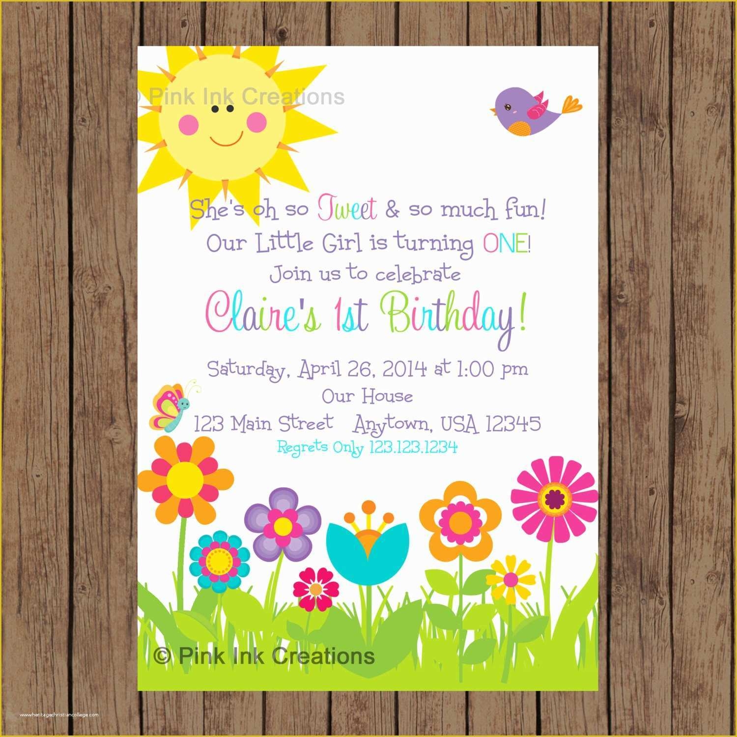 spring invitation templates free