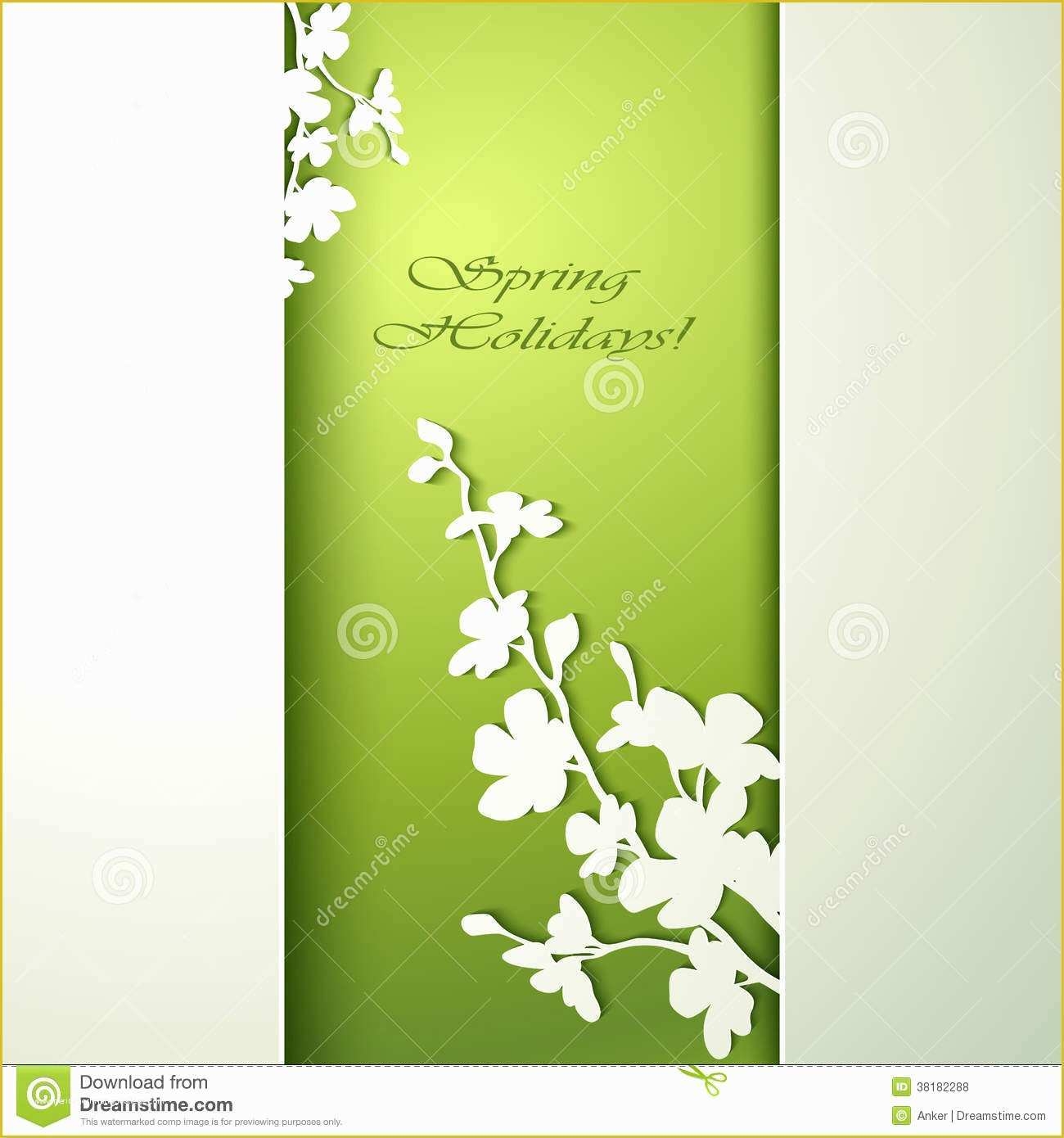 Spring Invitation Templates Free Of Spring Flowers Invitation Royalty