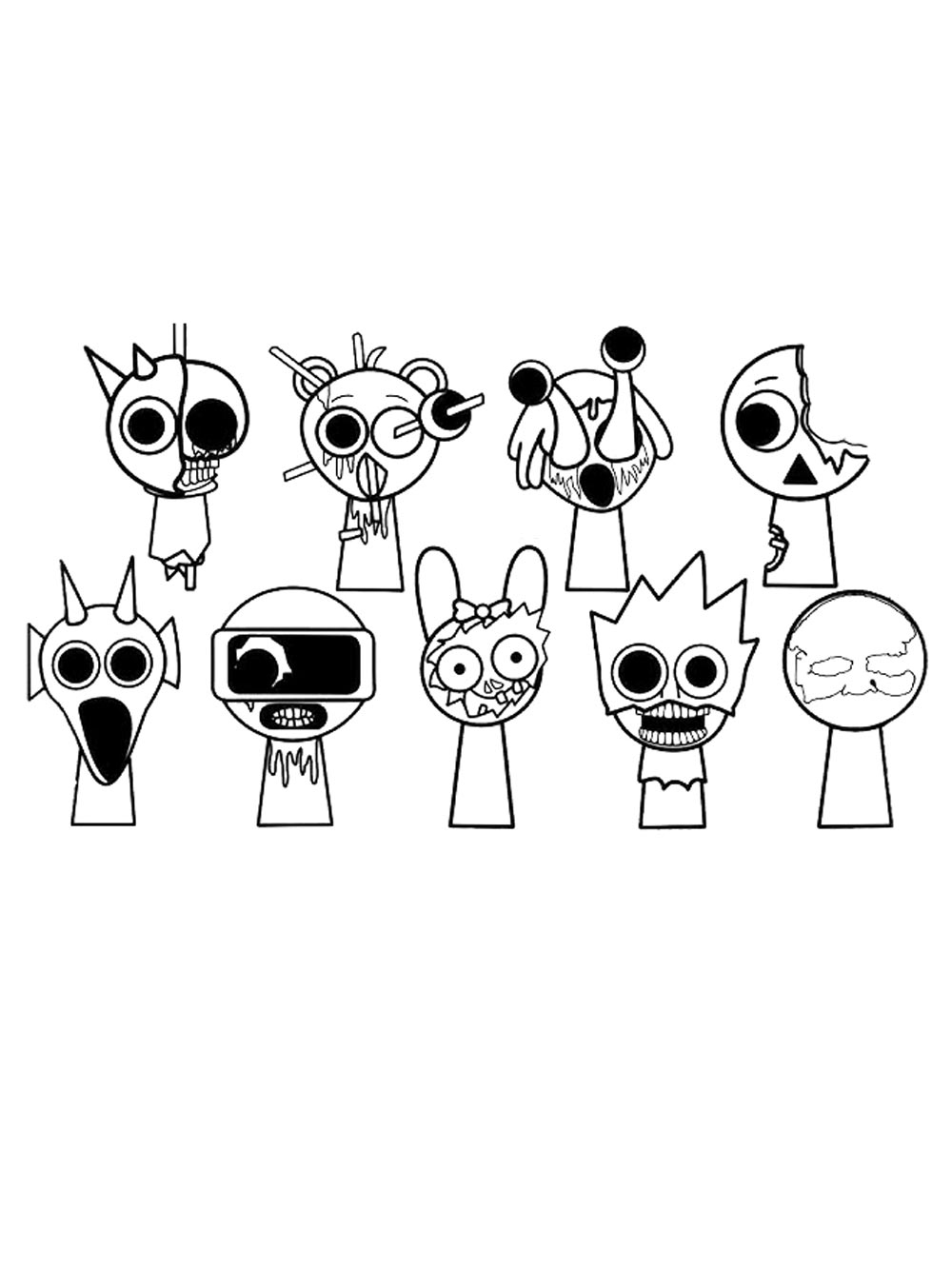 Sprunki Coloring Page