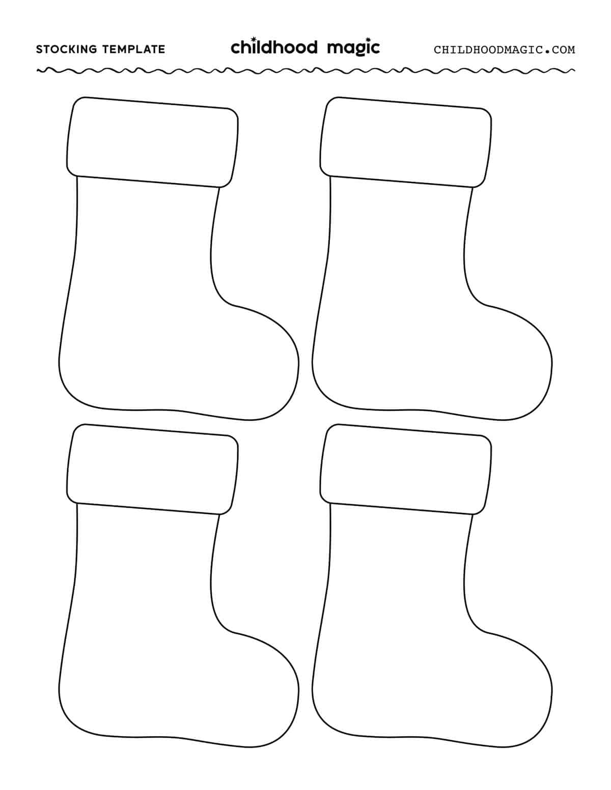 stocking template printable free