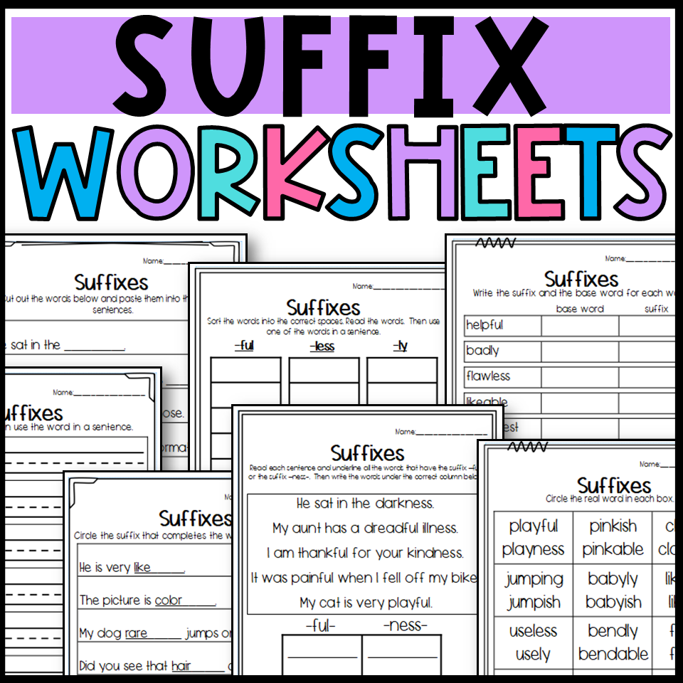 Suffix Worksheet ment Teach Starter Worksheets Library