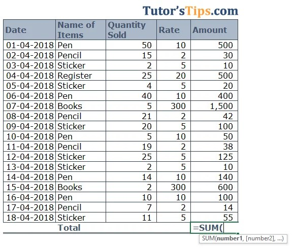 SUMIFS Excel Practice Online Worksheets Library