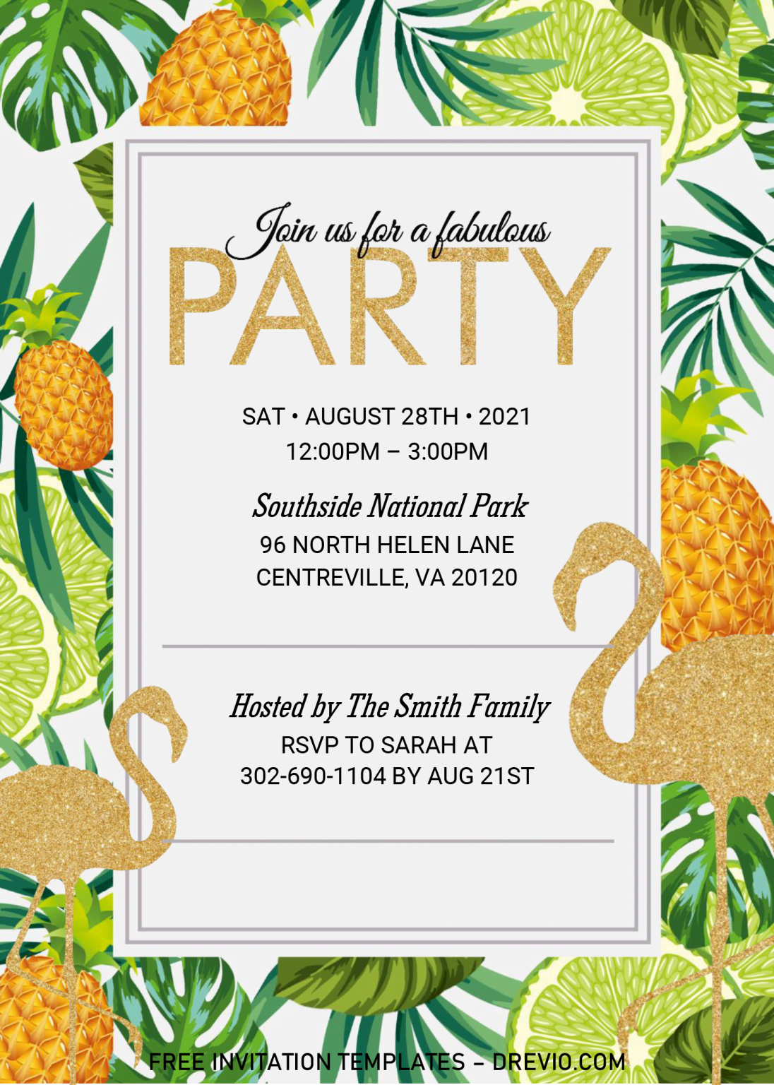 summer party invitations templates