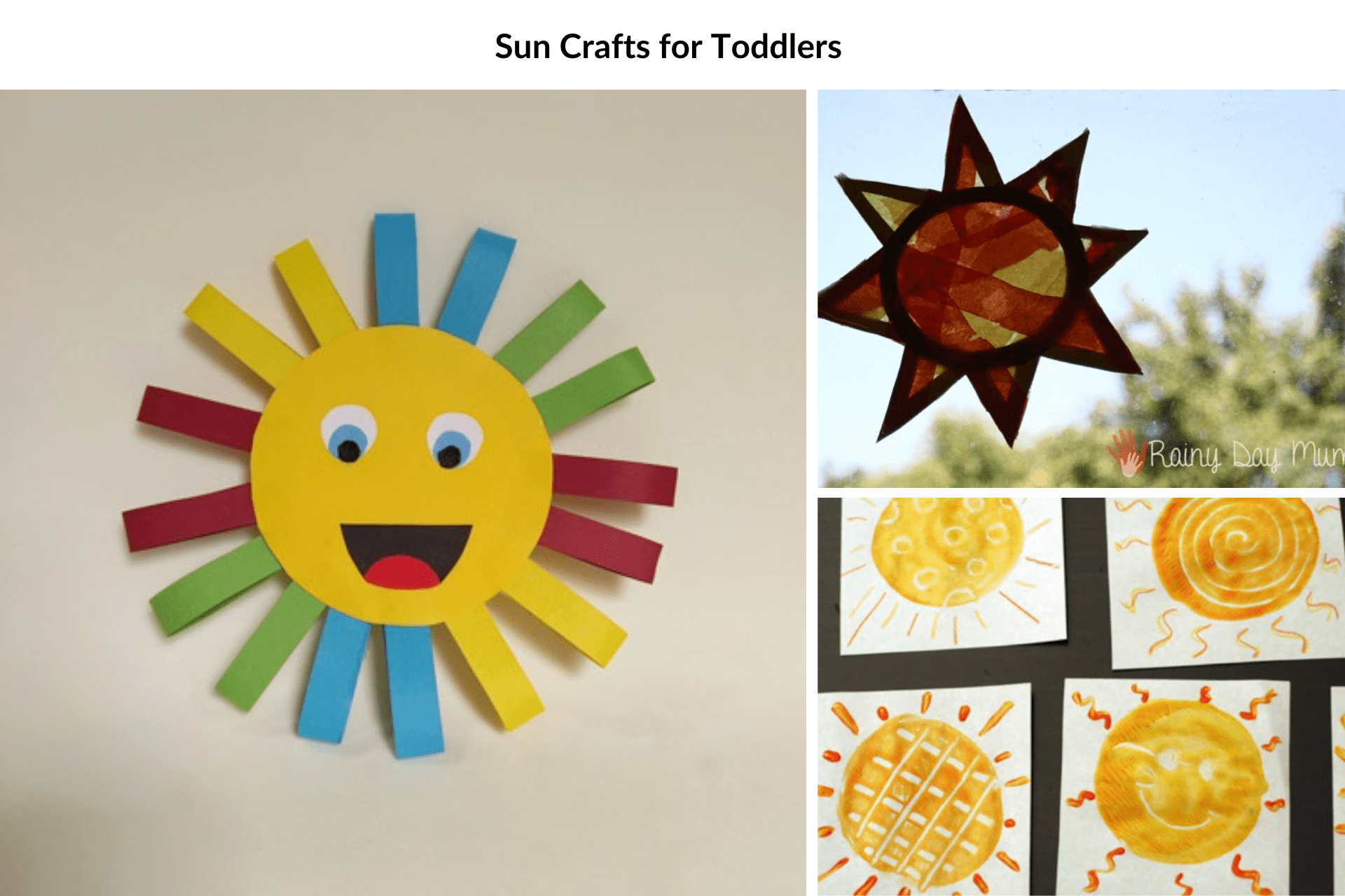 Sun Crafts For Toddlers Frosting And Glue Easy Crafts Games 