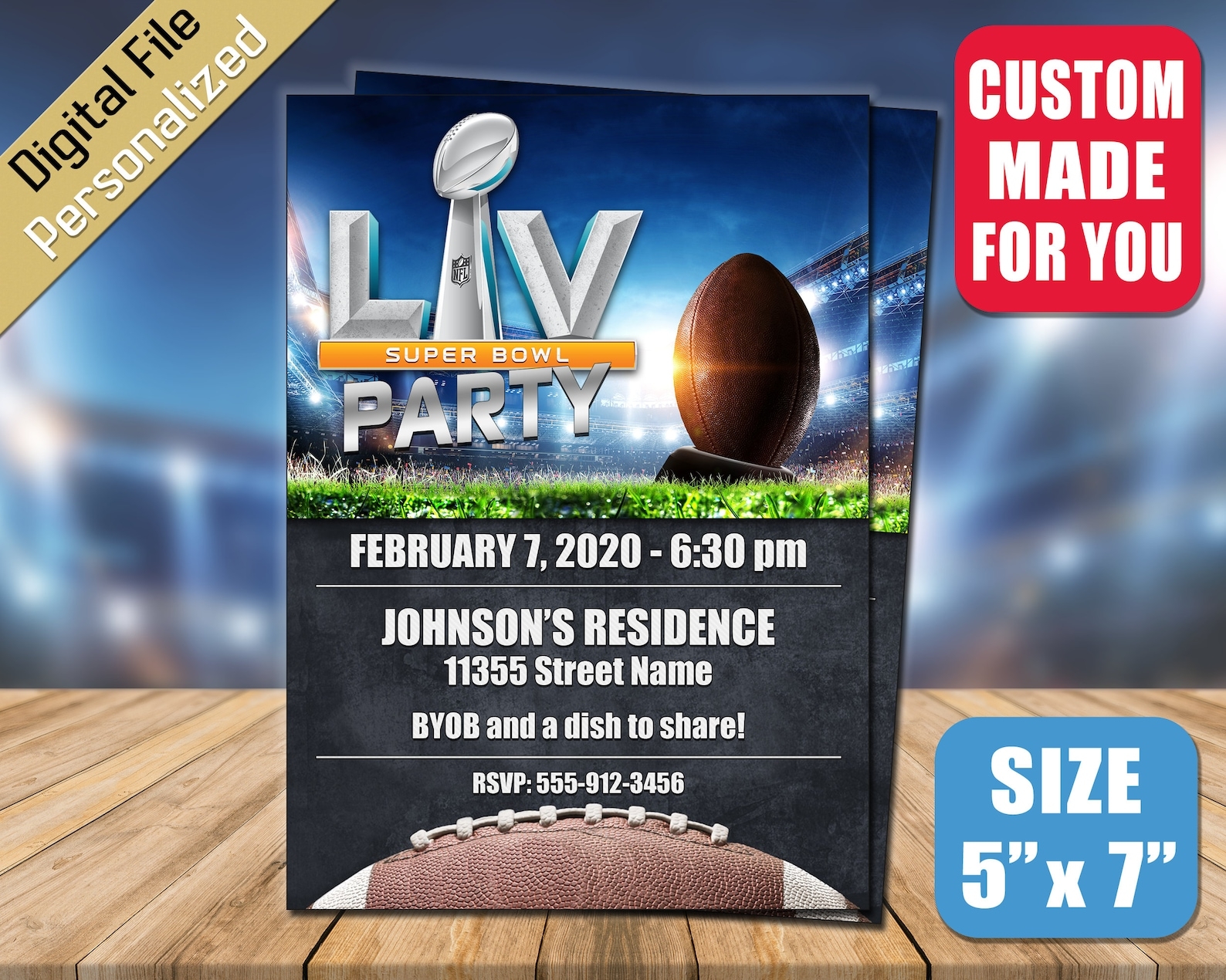 Super Bowl Invitations Templates
