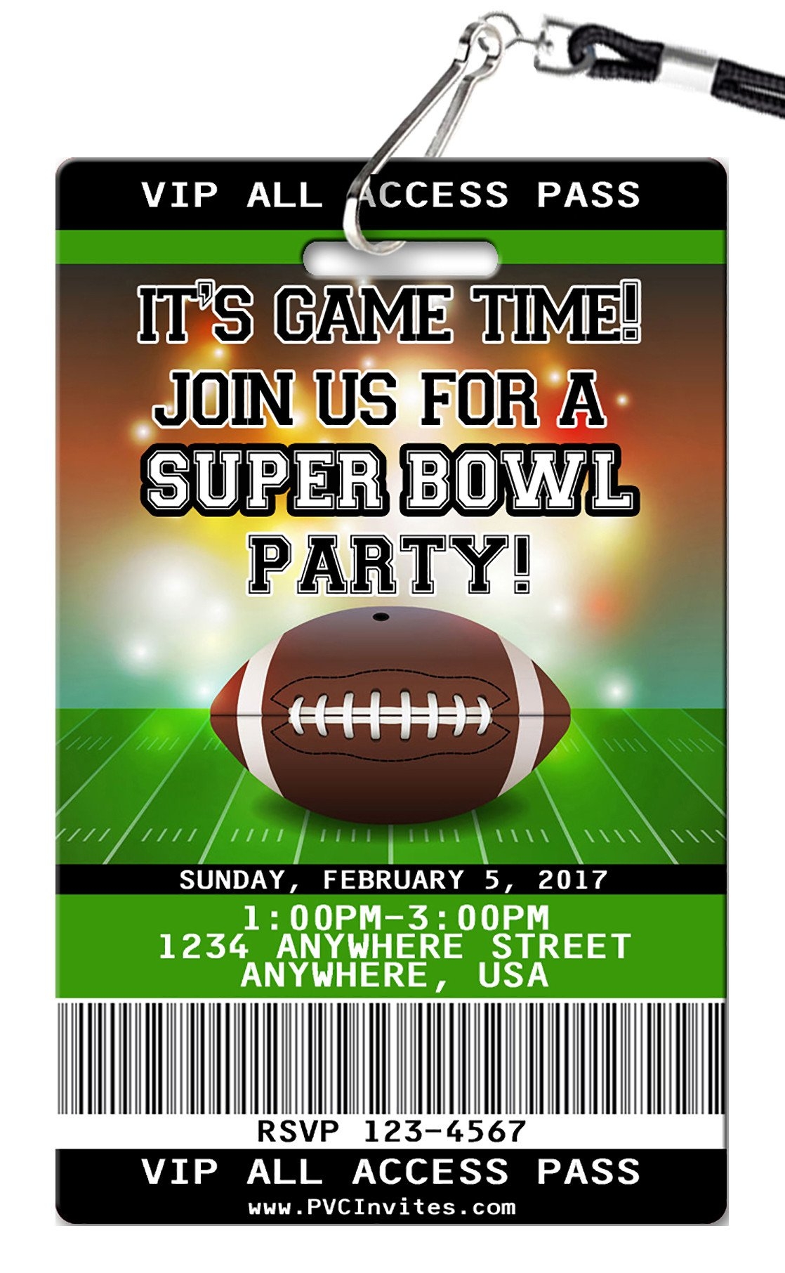 Super Bowl Party Invitations Templates Free