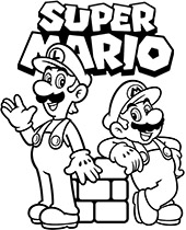 Mario Characters Coloring Page