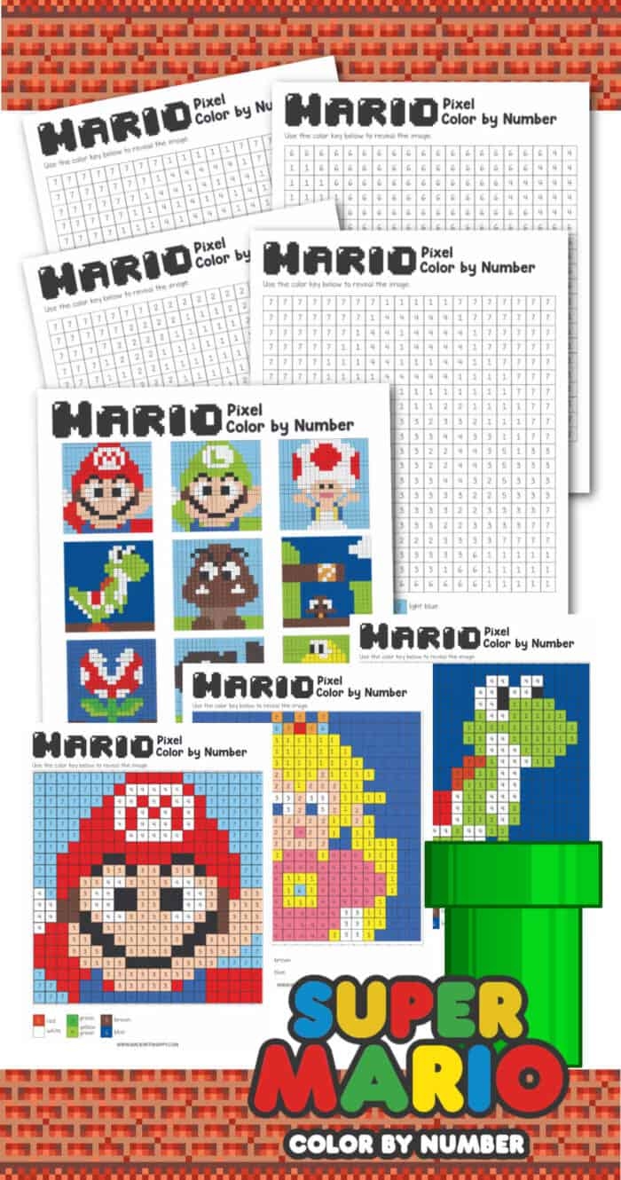 Super Mario Coloring Pages Made With HAPPY