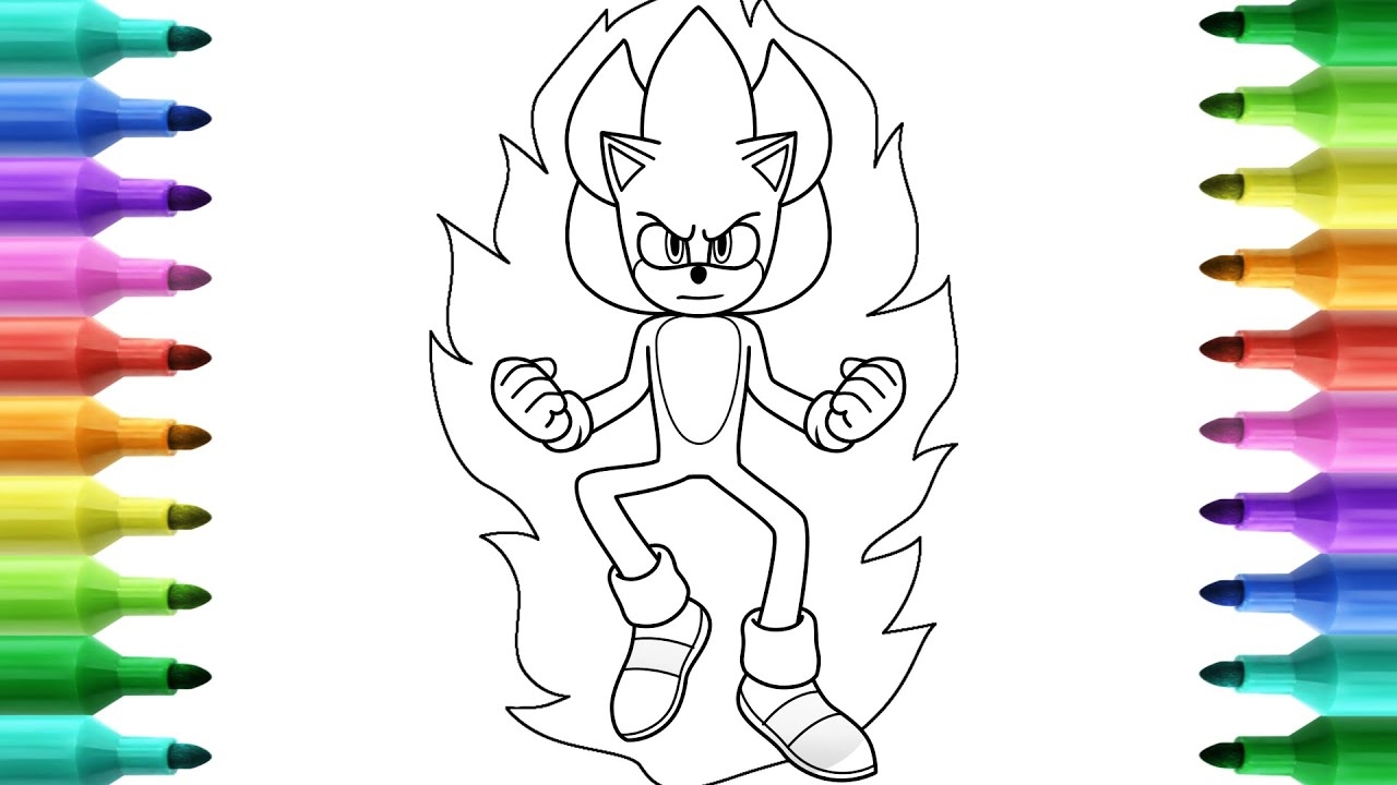 Sonic Coloring Pages Super Sonic