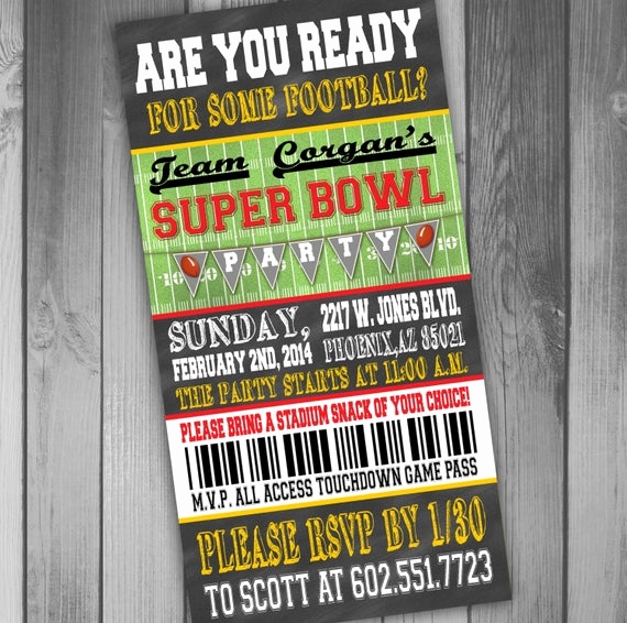 superbowl party invitation template free