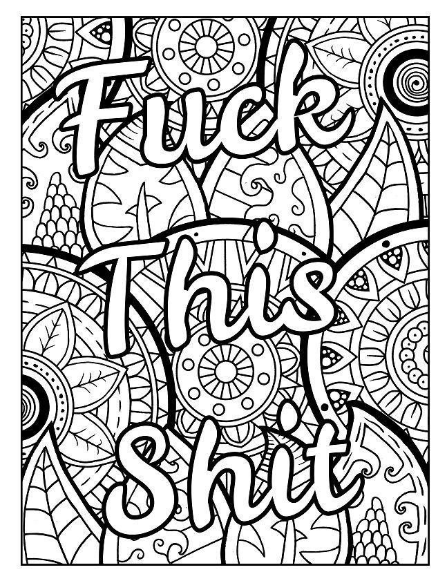 Adult Swear Word Coloring Pages