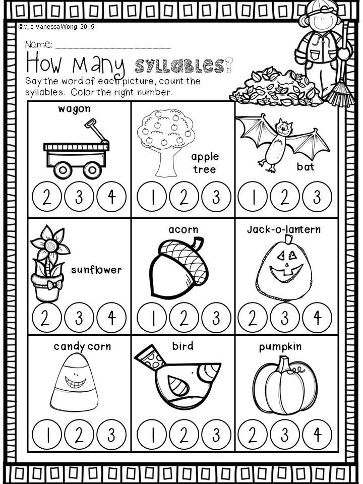 Syllables Worksheet First Grade Free Worksheet Now