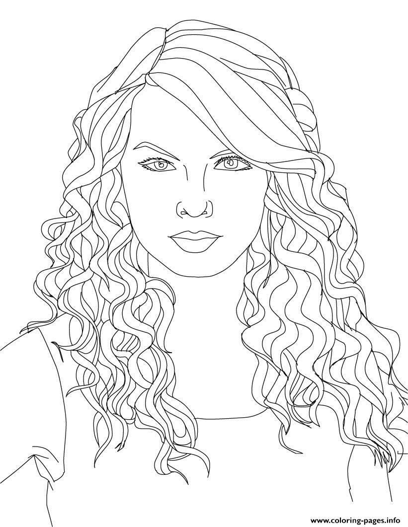 Taylor Swift 2 Coloring Page Printable