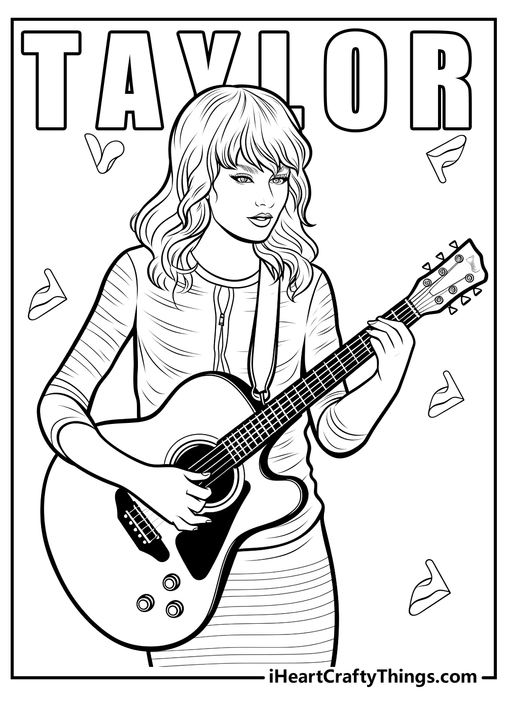 Printable Coloring Pages Of Taylor Swift