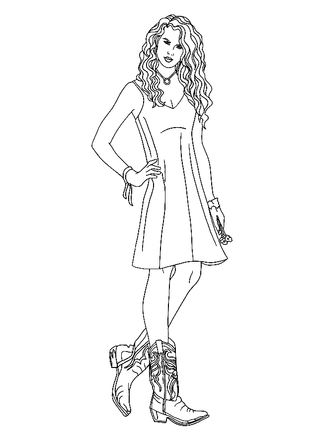 Taylor Swift Printable Coloring Page Free Printable Coloring Pages