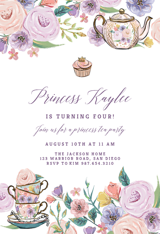 Tea Party Invite Template