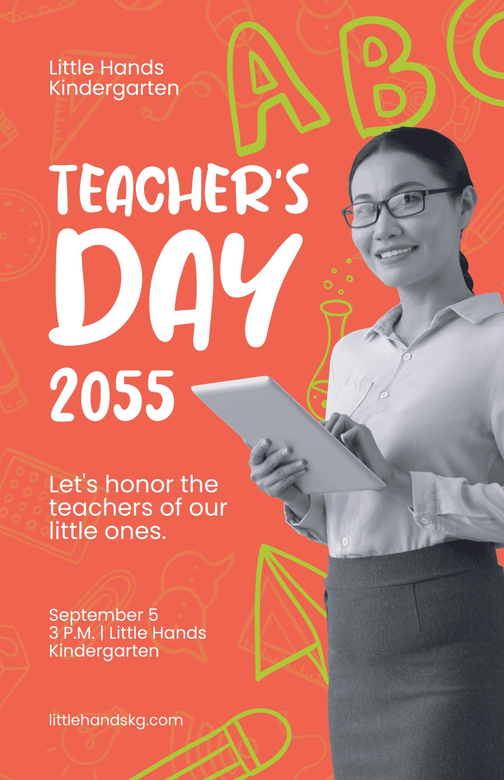 Teacher 39 s Day Invitation Poster Template In Illustrator Word PSD 