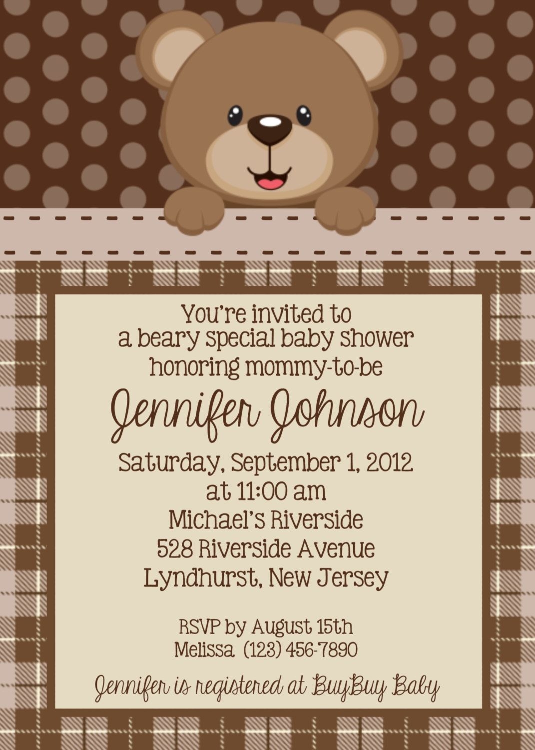 Teddy Bear Invitation Template