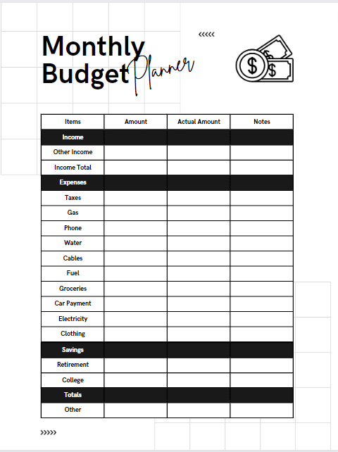blank free printable low income budget beginner printable budget worksheet