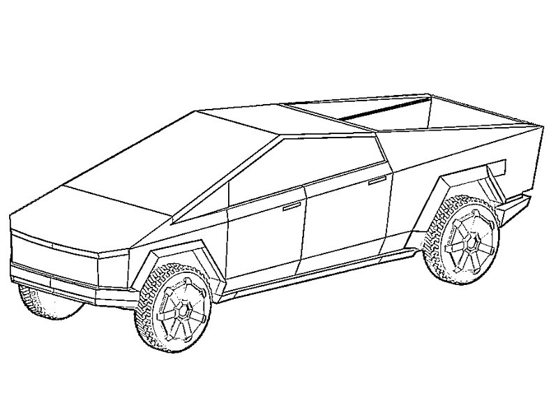 Tesla Cybertruck Coloring Pages Coloring Nation