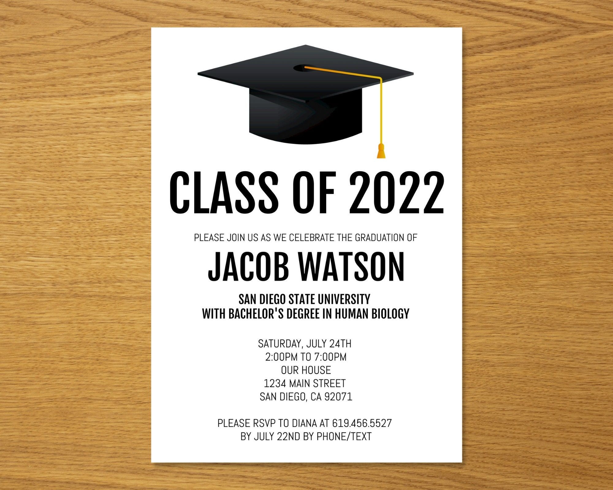 Text Layout Graduation Party Invitations Font Types Graduation