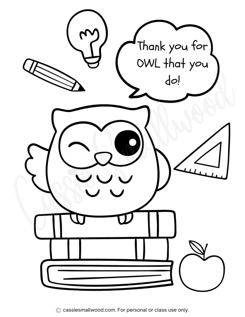 Thank You Coloring Page
