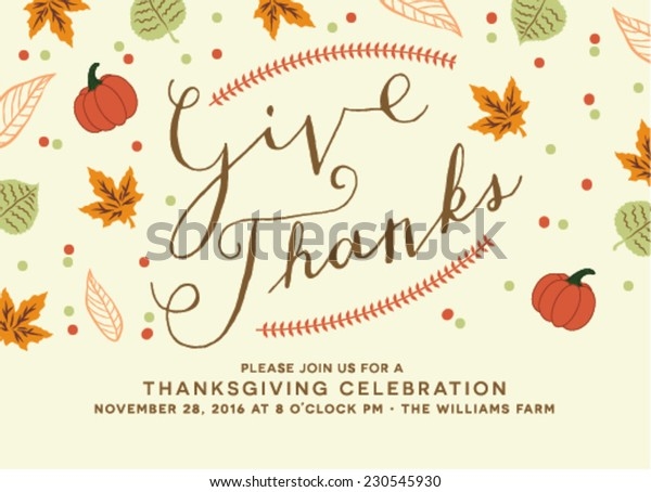 thanksgiving invitation card template