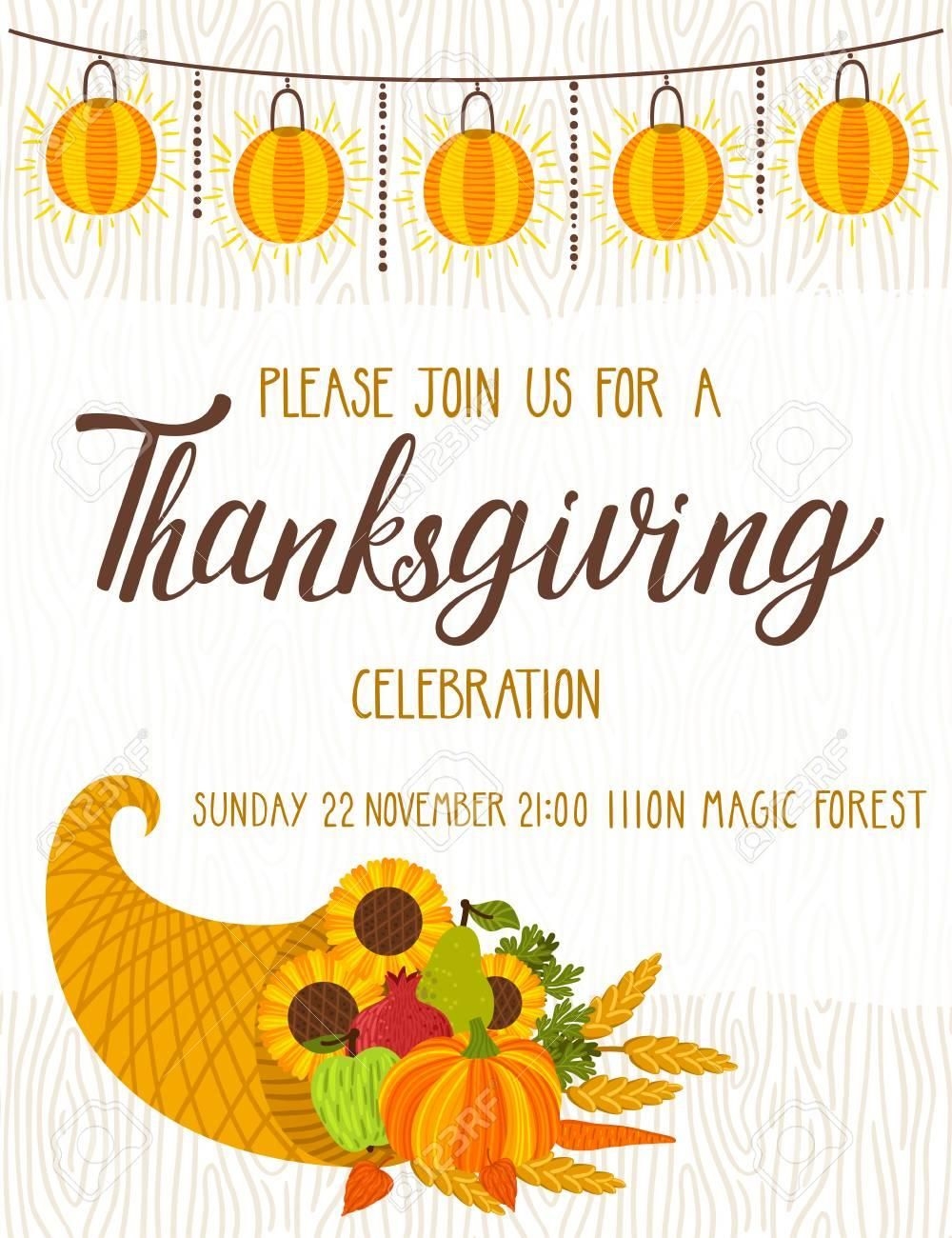 Thanksgiving Invitation Template Word Printable Word Searches