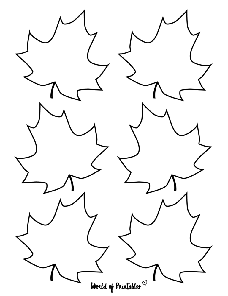 printable leaf pictures