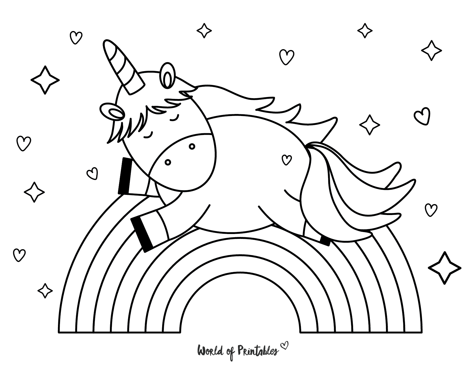The Best Unicorn Coloring Pages For Kids Adults World Of Printables