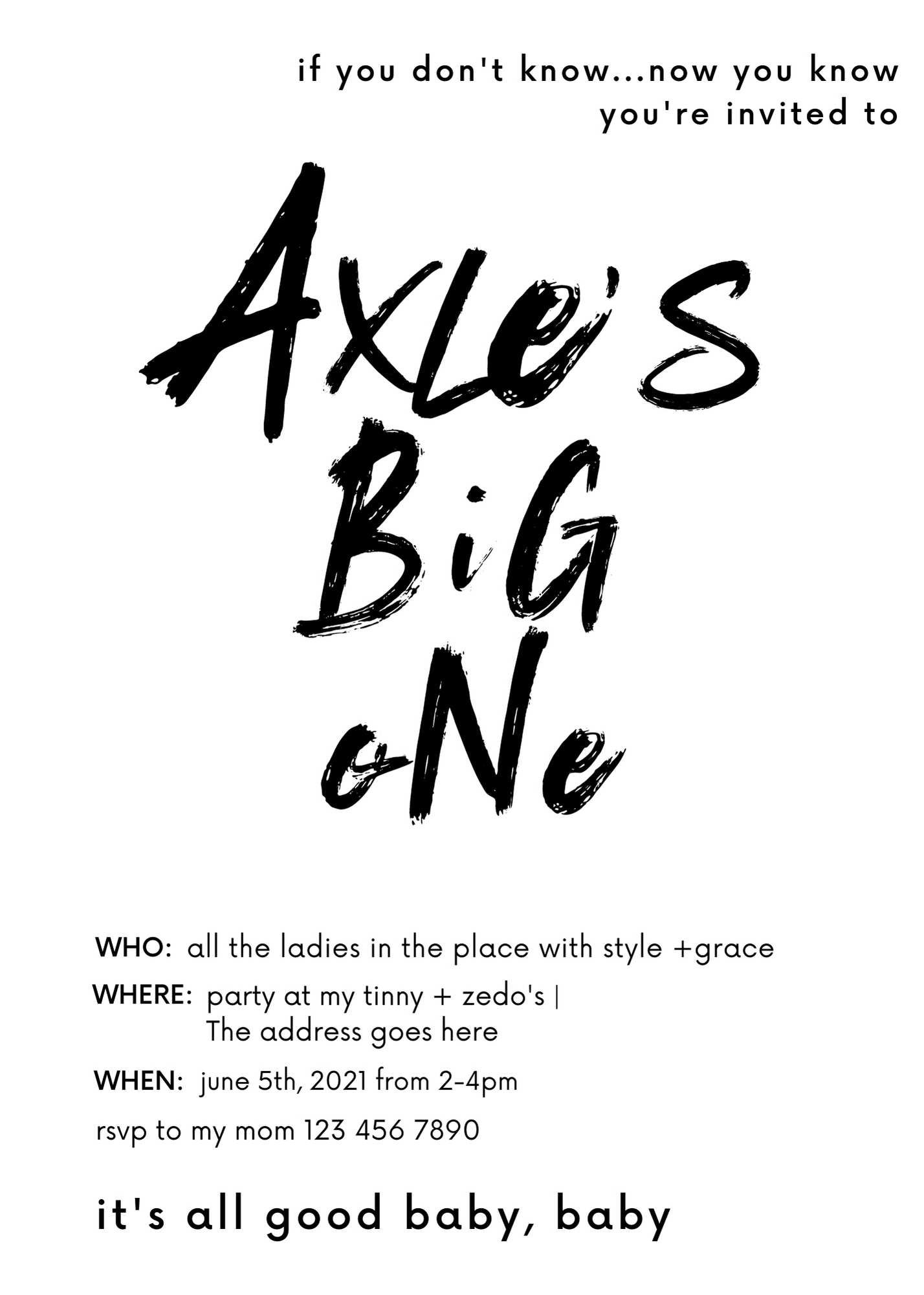 The Big One Birthday Invitation Template Canva Instant Download Etsy