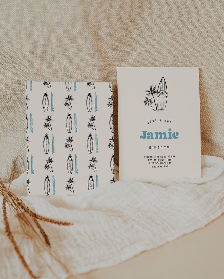 The Big One Birthday Invitation Template Surfing First Birthday 