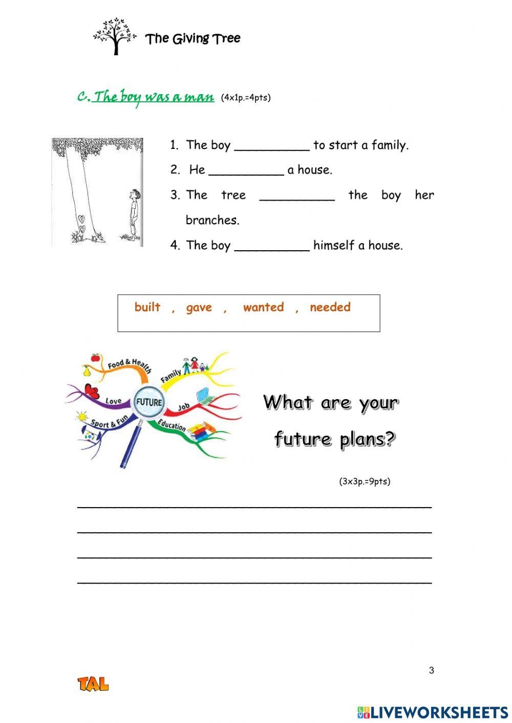 printable the giving tree worksheet pdf