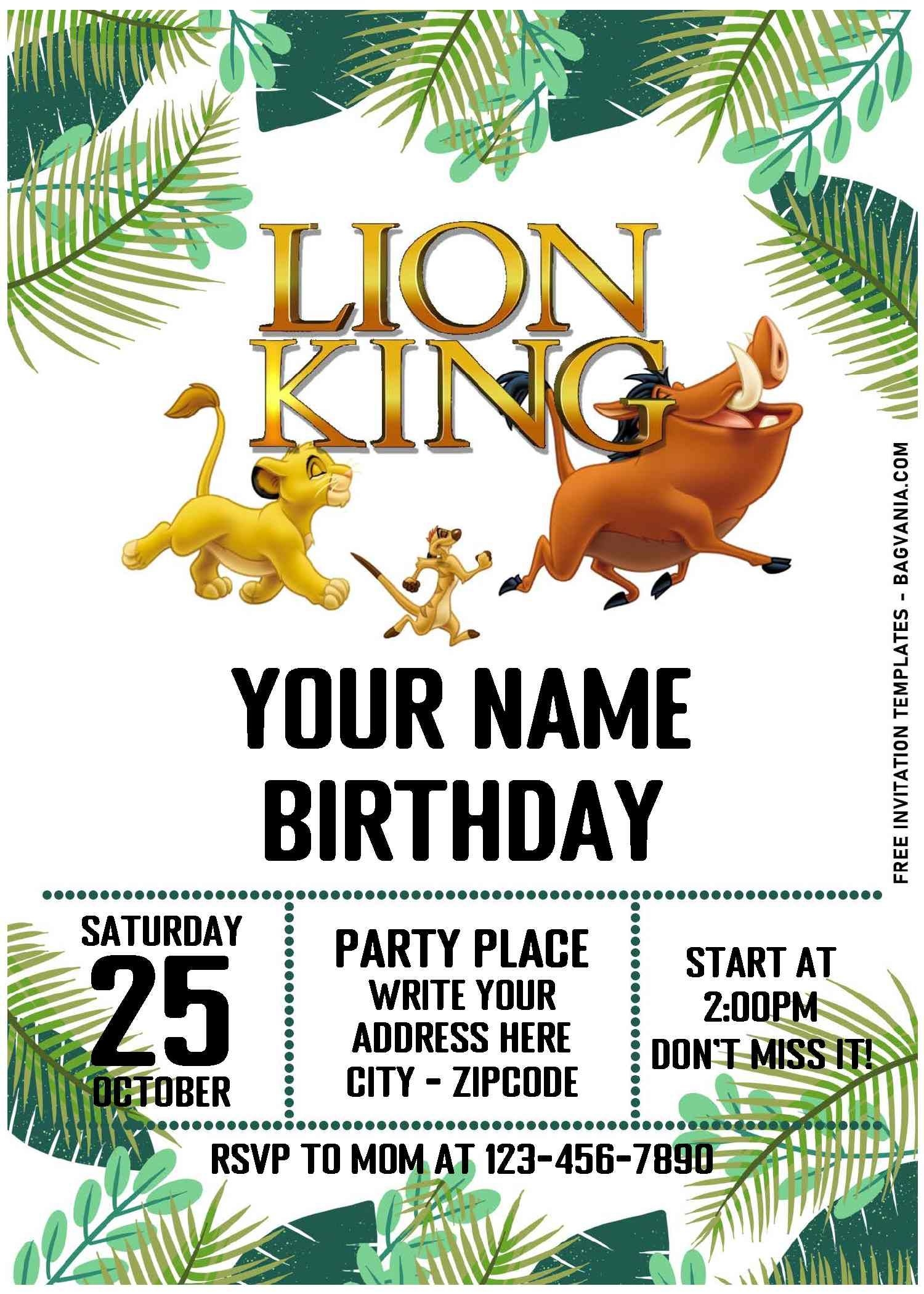 6th birthday invitation templates