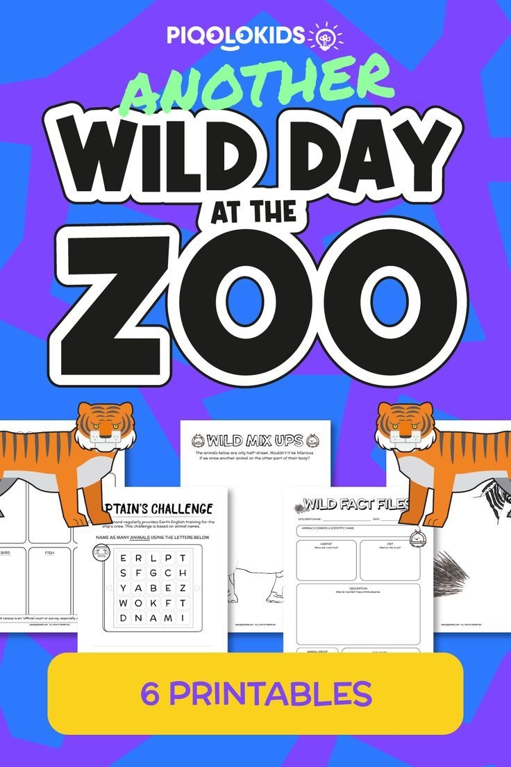 The Wild Day At The Zoo Printable Worksheet