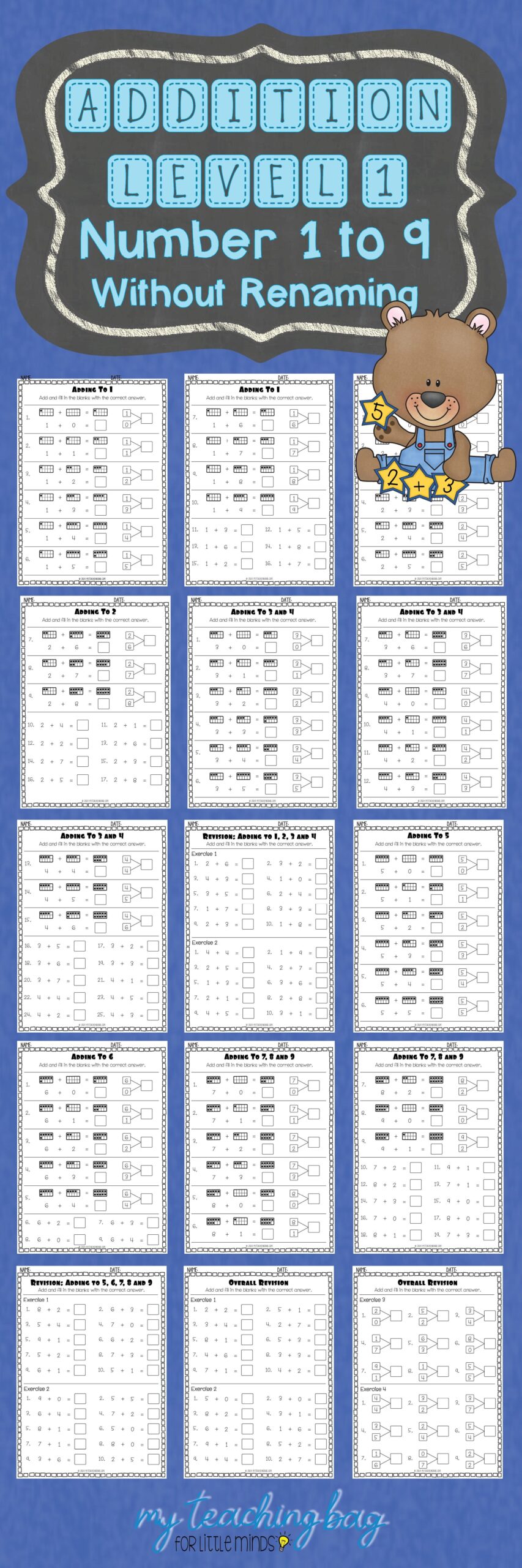 addition with renaming worksheets