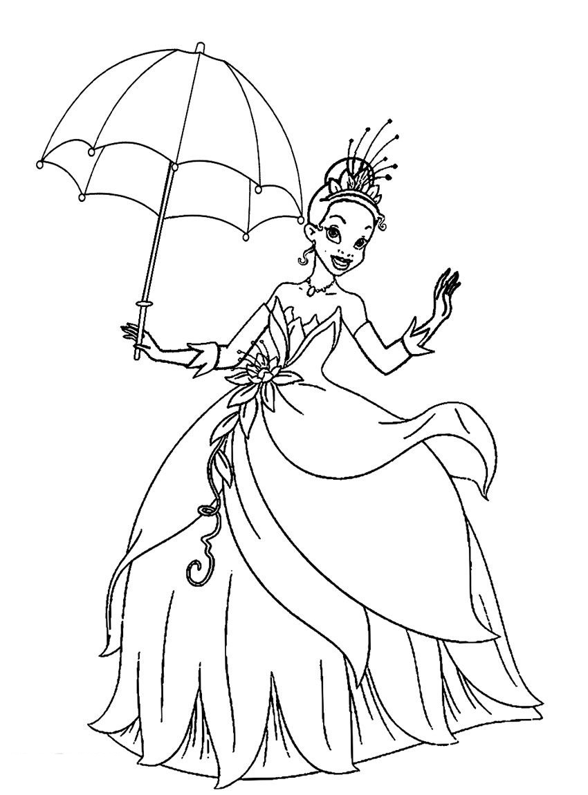 Tiana Coloring Pages Free Printable Coloring Pages For Kids