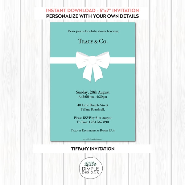 Tiffany And Co Invitation Template Free