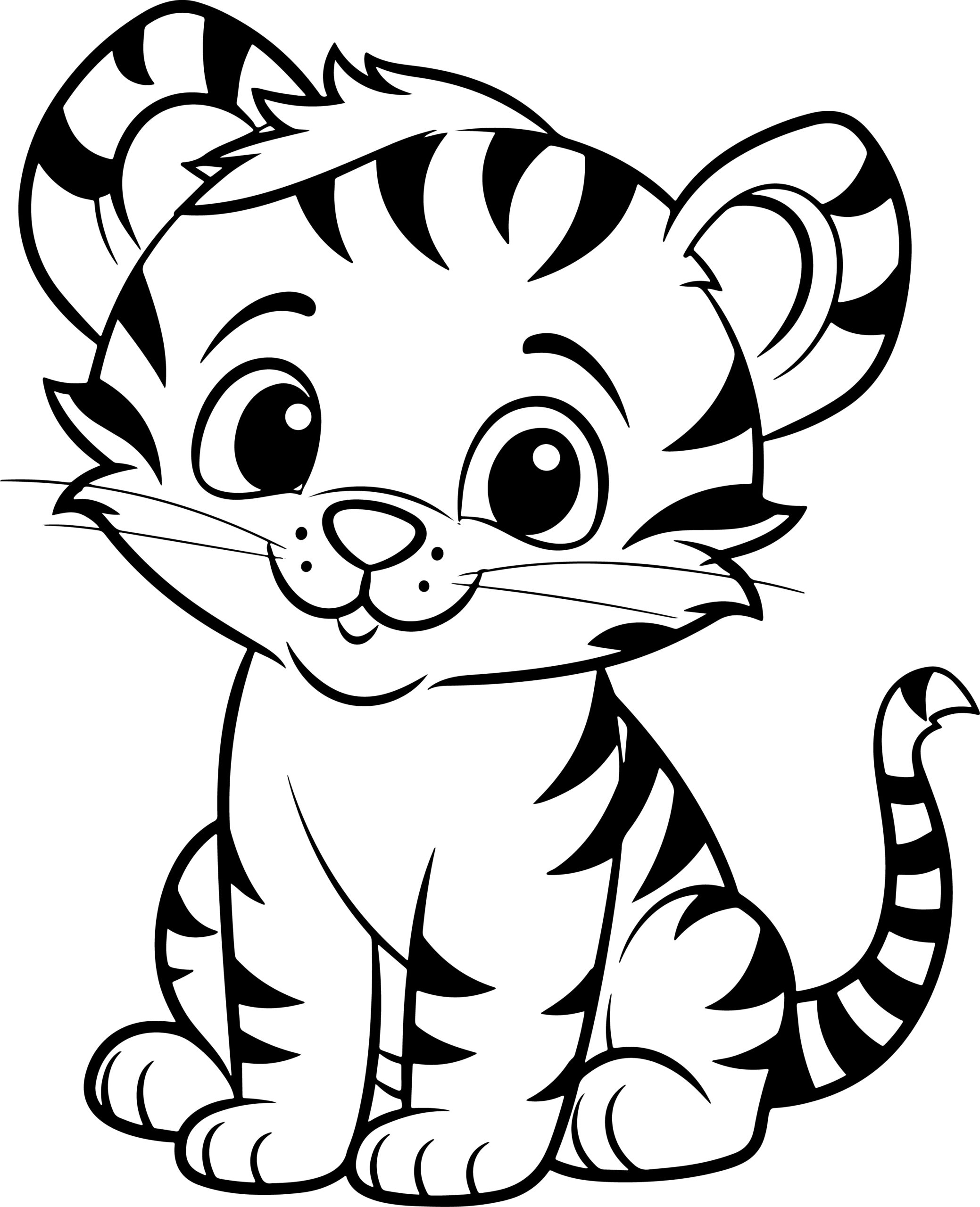 Tiger Coloring Book Pages