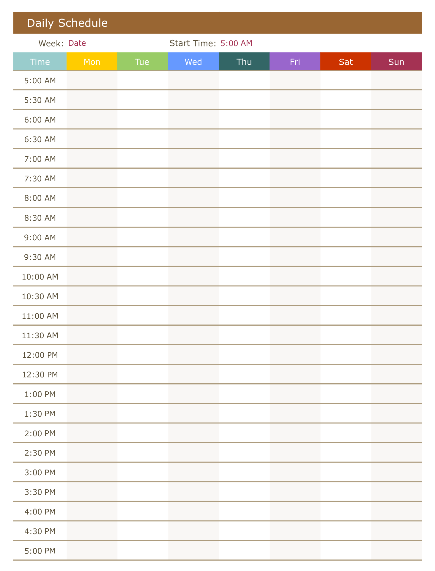 printable time management worksheet pdf