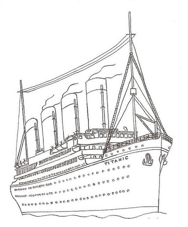 Titanic Ship Coloring Page Coloring Pages