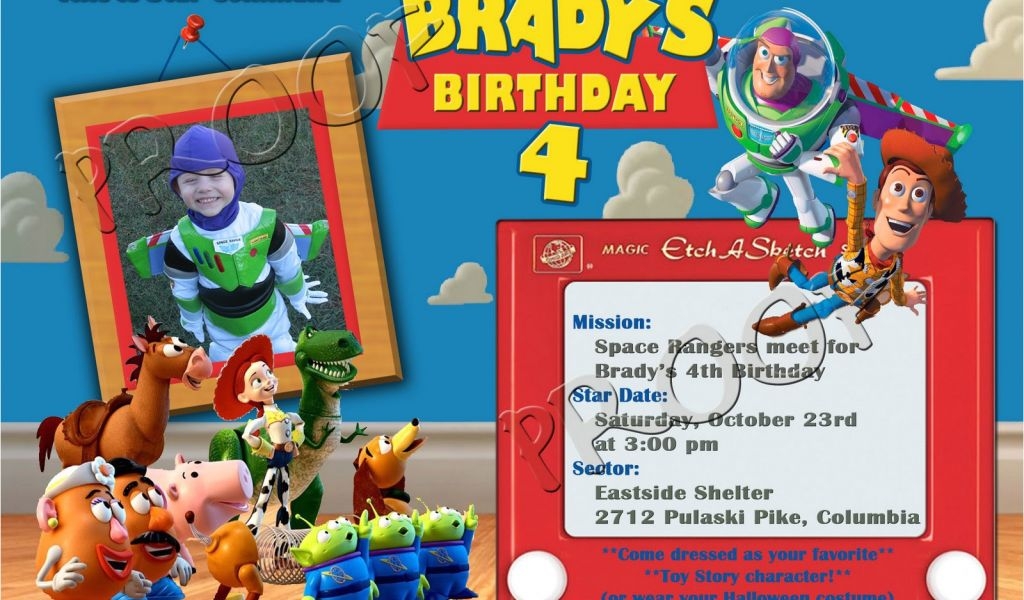 Toy Story Invites Templates Free Free Personalized Toy Story Birthday 